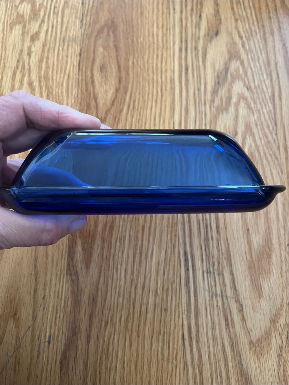 Cobalt Blue Glass Butter Dish - Picture 4 of 5